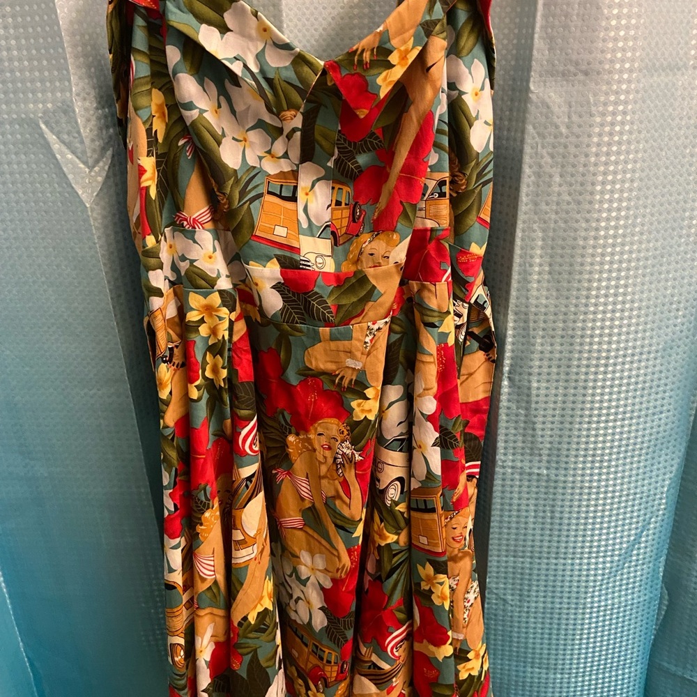 1950s pinup dress in pinup pattern